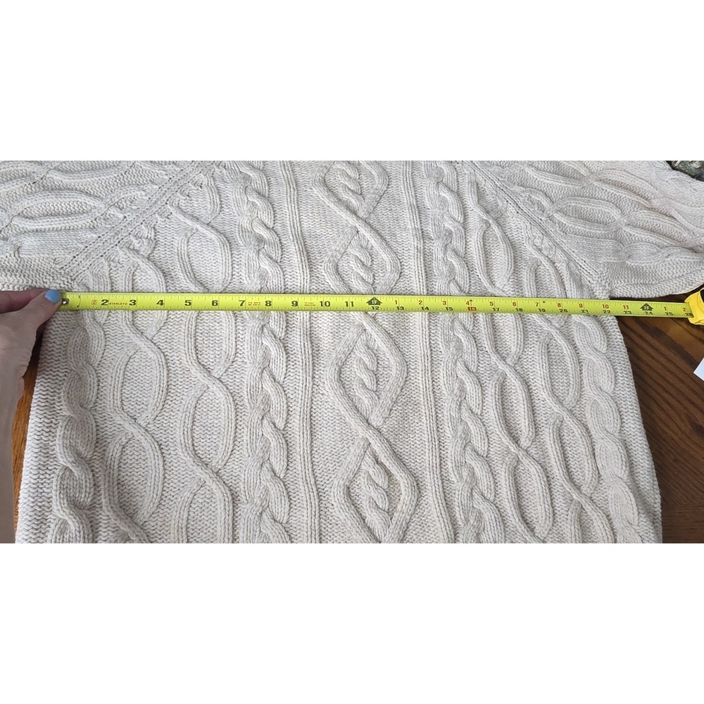 Valerie Stevens Sport 100% Lambswool Classic Grannycore Cozy Chunky Sweater L - Picture 15 of 15